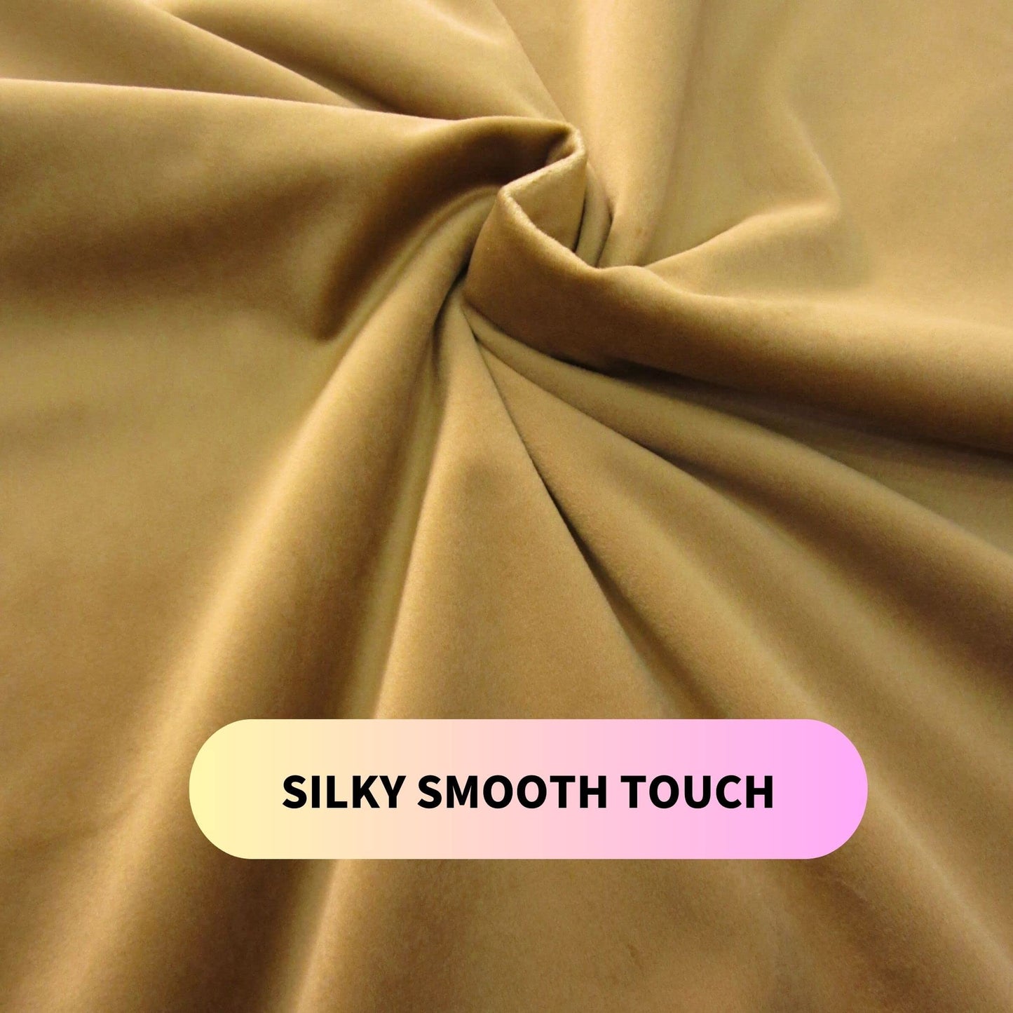 Aljctns Gold Brown Velvet Curtains for Living Room Luxury Room Darkening for Bedroom Living Room,Thermal Insulated Super Soft Window Drapes Rod Pocket & Back Tab, 52" W x 63" L, 2 Panels Set