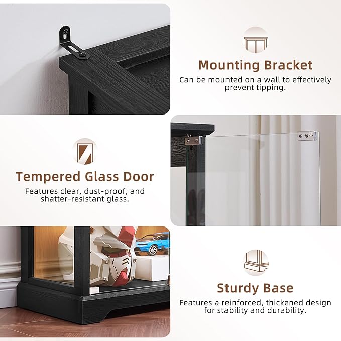 LELELINKY Farmhouse Display Cabinet Set of 2