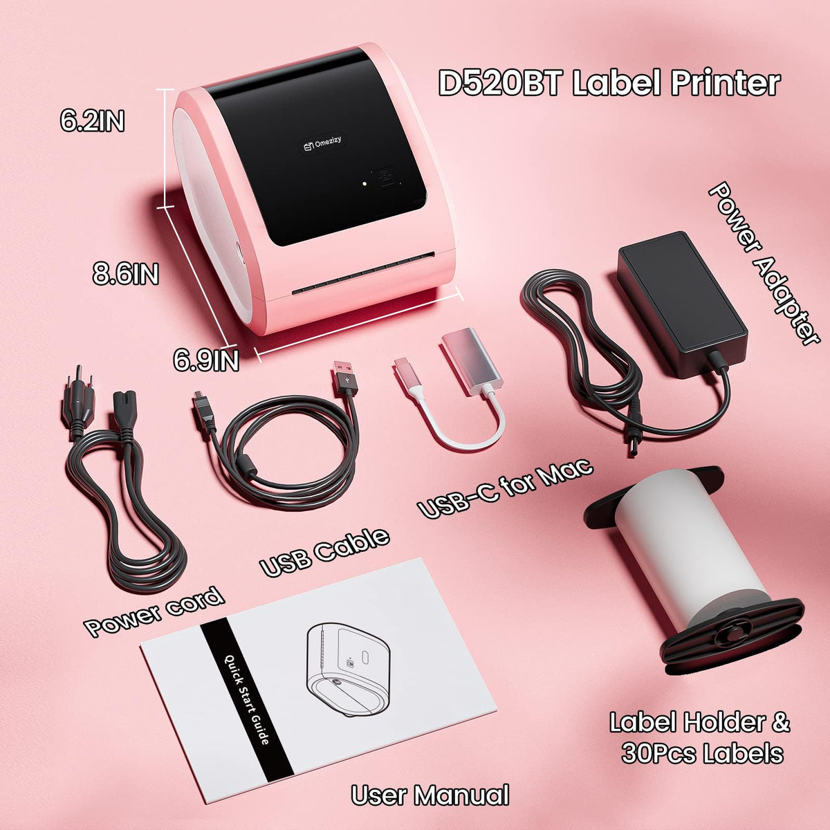 Omezizy Shipping Label Printer 4x6 - Thermal Label Printer for Small Business, Shipping Packages, Home, Office, Compatible with USPS, Shopify, Amazon, Tiktok