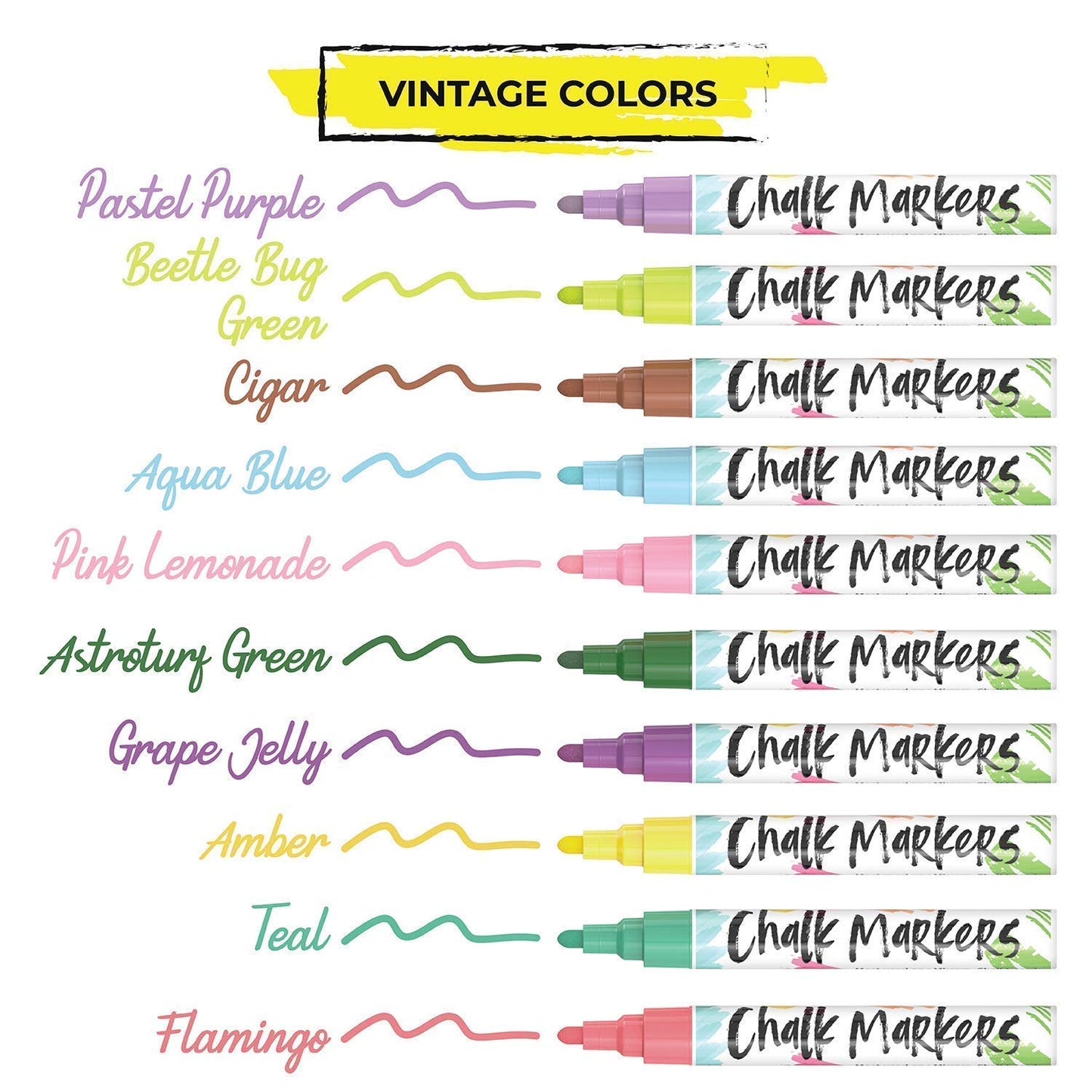Chalkola 5 Silver Variety + 30 Markers 6mm + 10 Vintage 6mm Bundle