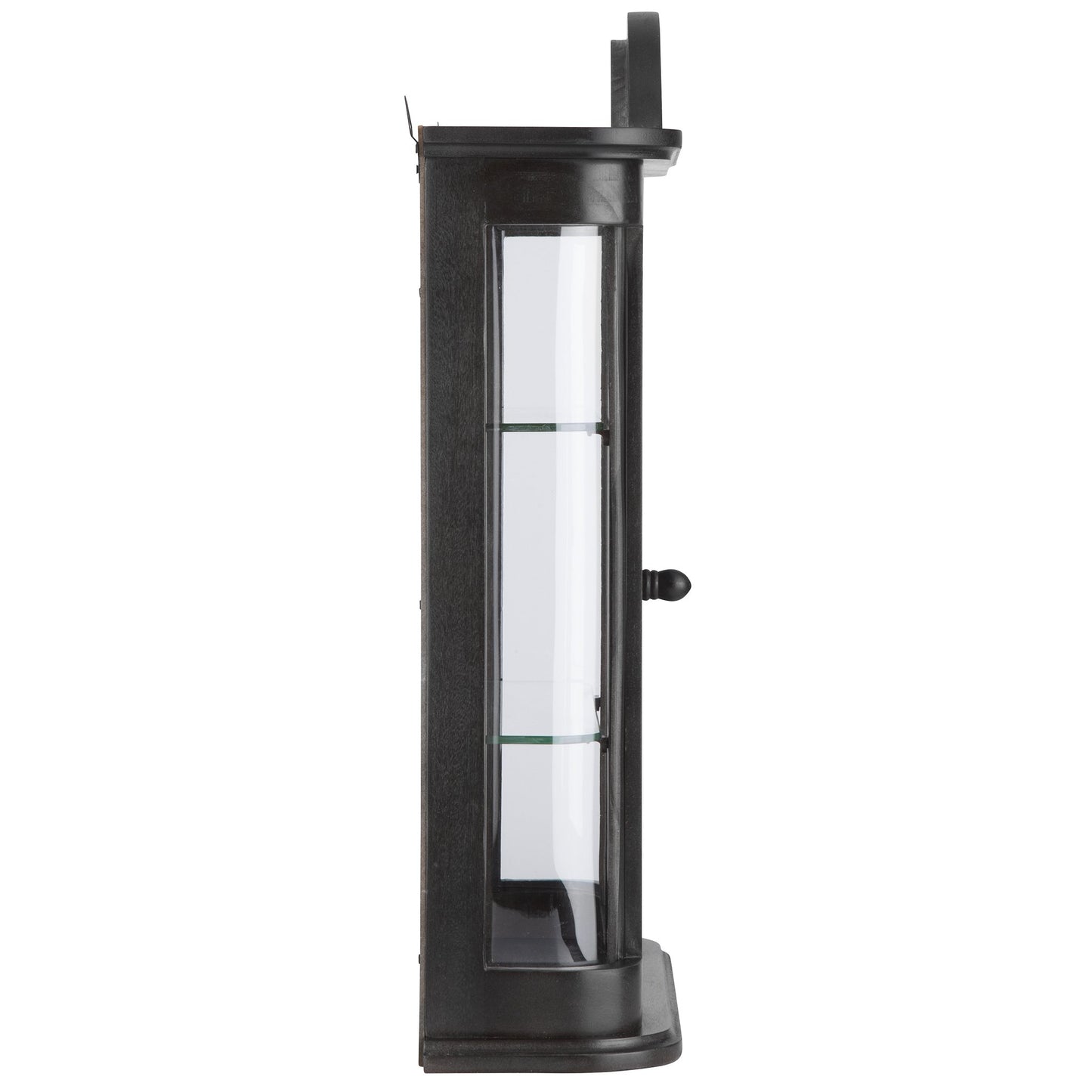 Design Toscano Rosedale Wall Curio Cabinet, Ebony Black