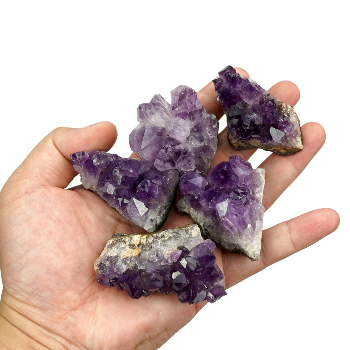 Sisamn Raw Amethyst Geode Cluster 1 Pc Natural Amethyst Crystal Rock Irregular Real Healing Crystal for Home Decor Specimen
