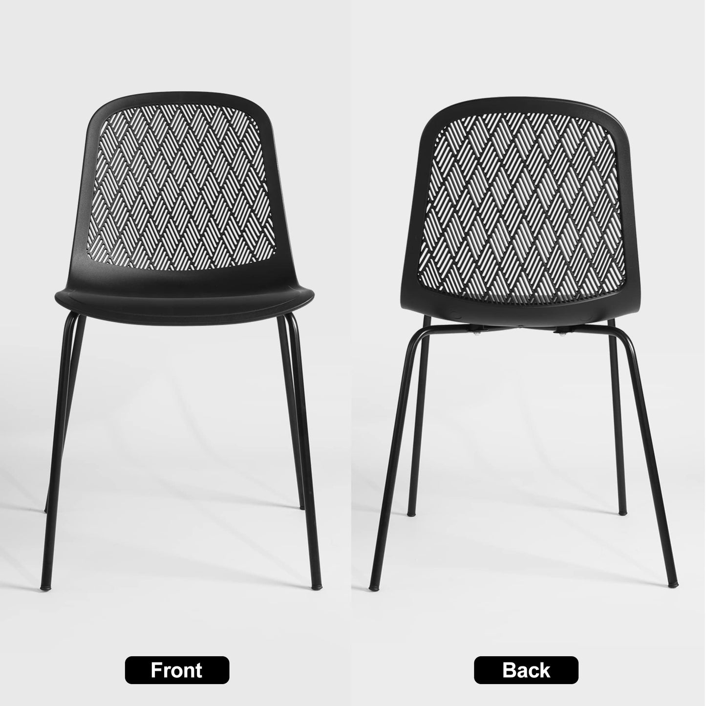 KM Legend Modern Chairs with Metal Legs for Living, Bedroom, Kitchen, Dining, Lounge Waiting Room, Restaurants, Cafes, Set of 4