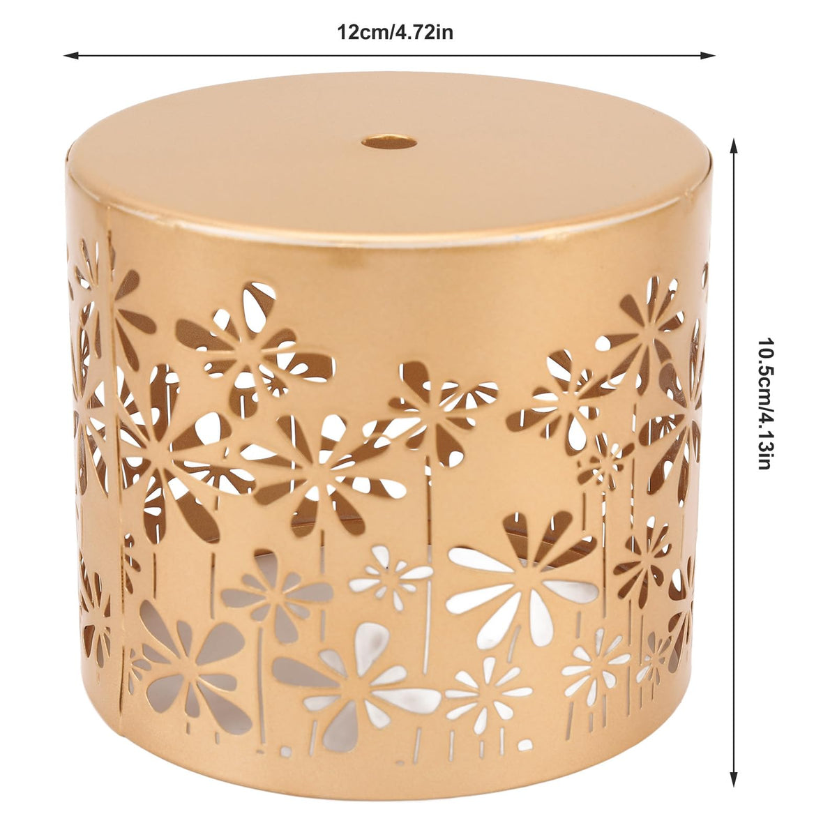 Metal Candle Holder Iron Hollow Out Round Decorative Lantern for Table Centerpiece, Fireplace, Home Decoration, Wedding and Party
