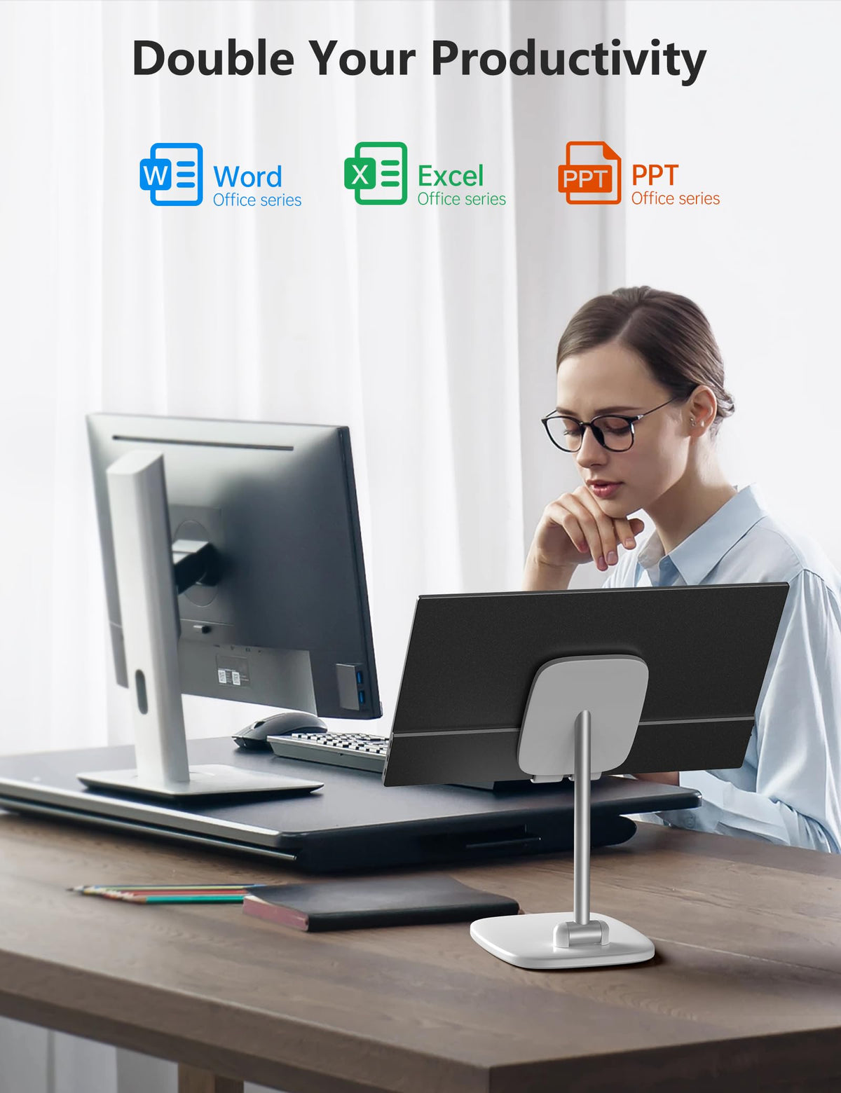 Anyuse 17.3" Portable Monitor, 1080P FHD, 144Hz, IPS HDR Screen, Travel Monitor for PC Mac Phone Xbox PS5 Switch Laptop, Smart Cover & Speakers