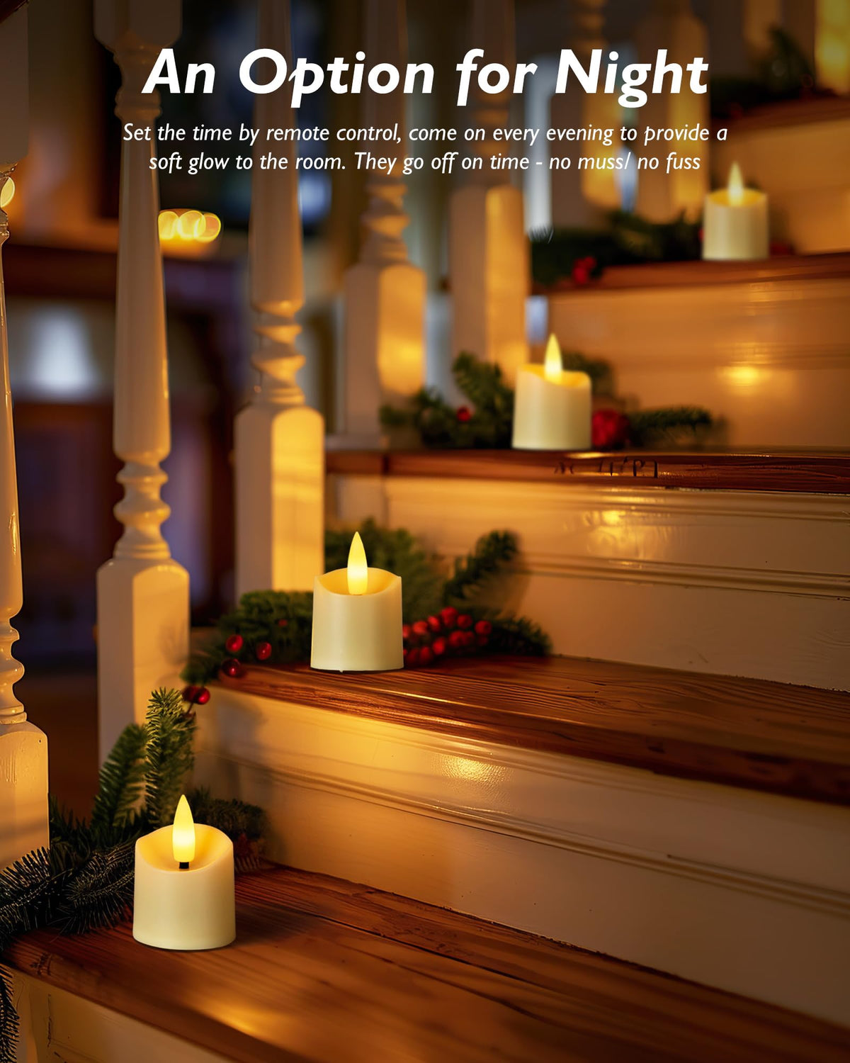 Homemory 12Pack 400+ Hour Remote Control Candles, 2/4/6/8H Timer LED Votive Candles, Battery Operated Tea Lights in Warm White for Outdoor, Table, Wedding, Christmas (Ivory, Batteries Included)