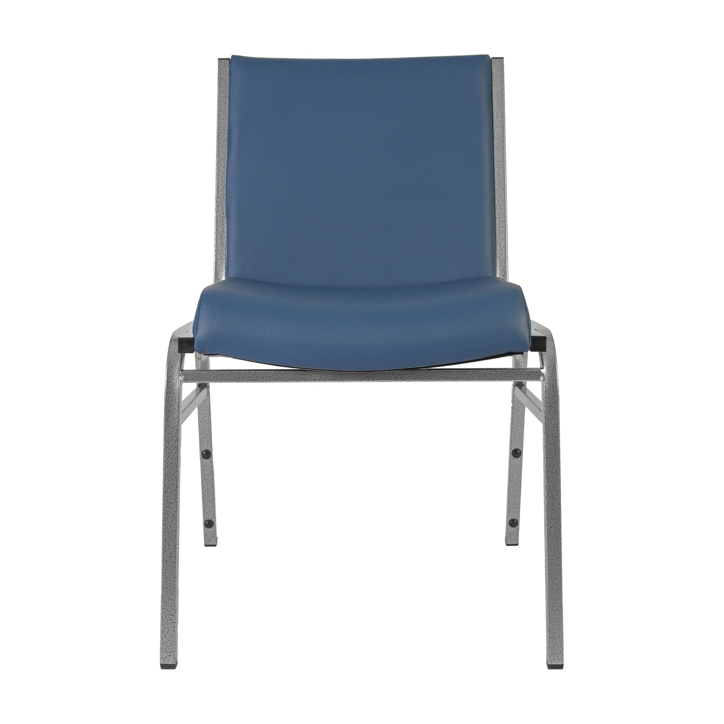 Flash Furniture Hercules Heavy-Duty Vinyl Lobby Chair with Ganging Bracket and Cushioned Seat, Stacking Chair for Waiting Rooms/Offices, Navy