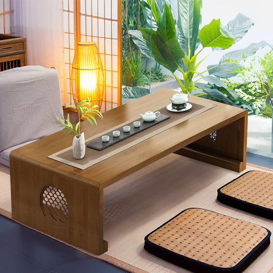rzoizwko Folding Coffee Table Foldable Japanese Floor Table Low Table for Living Room,Dining Room,Tea,Tatami,Home Decoration (39.37 * 19.68 * 12.2 INCH)
