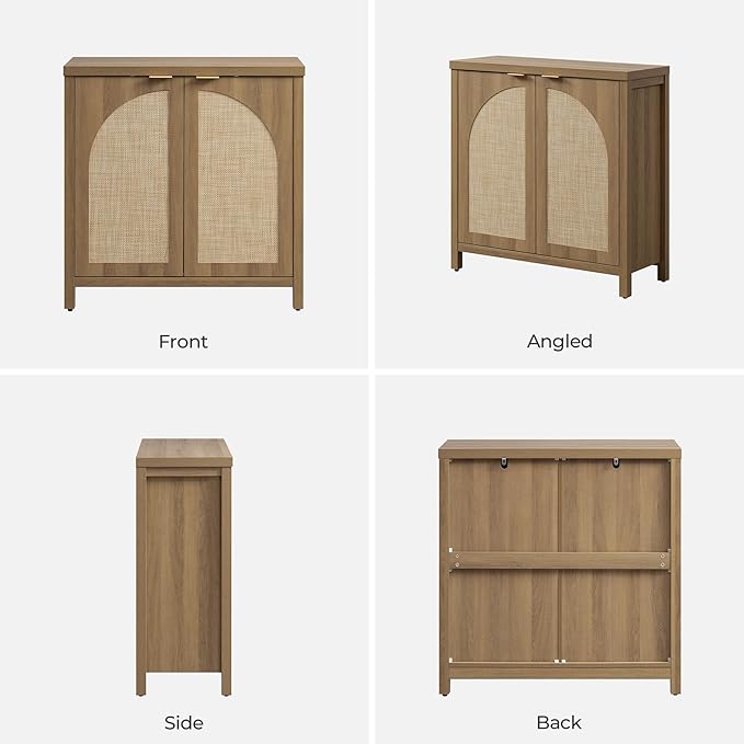 SICOTAS 102" W Rattan Sideboard Buffet Cabinet