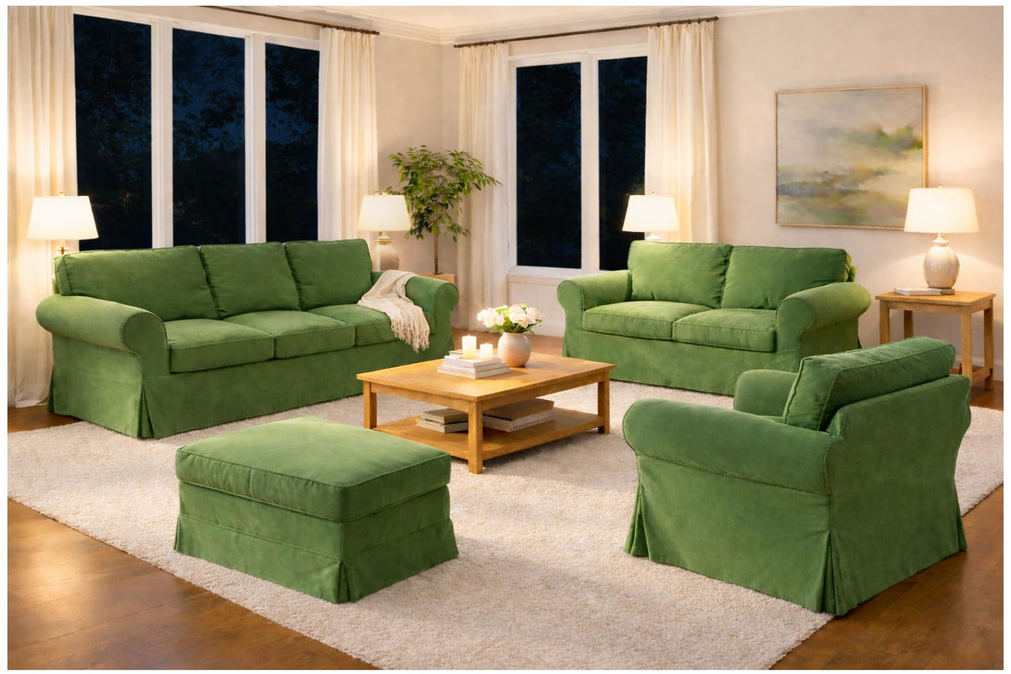 Heavy Velvet UPPLAND Sofa Cover Compatible with IKEA 3 Seat Sofa Slipcover