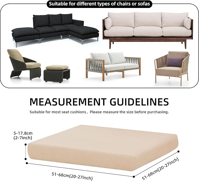 Outdoor Cushion Covers Set, Replacement