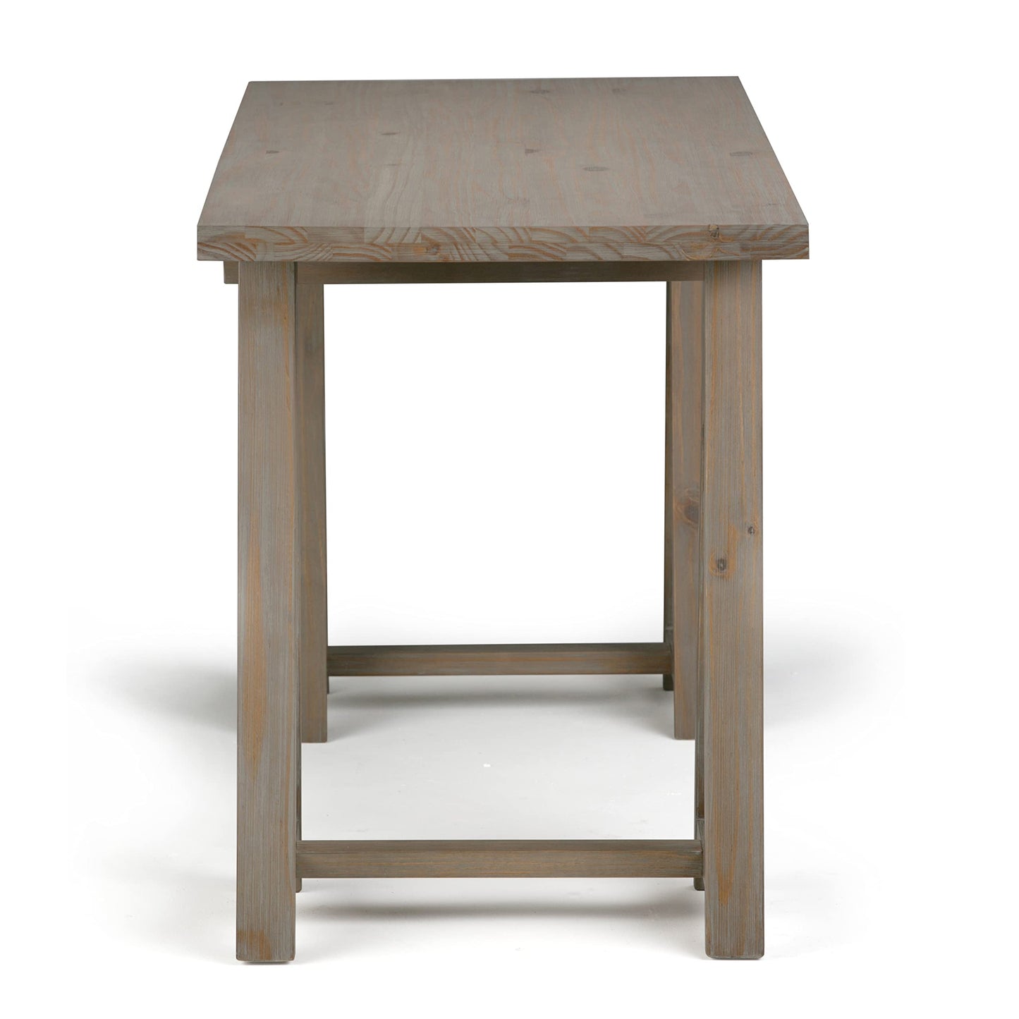 SIMPLIHOME Sawhorse SOLID WOOD Modern Industrial 60 inch Wide Home Office Desk, Writing Table, Workstation, Study Table Furniture in Distressed Grey