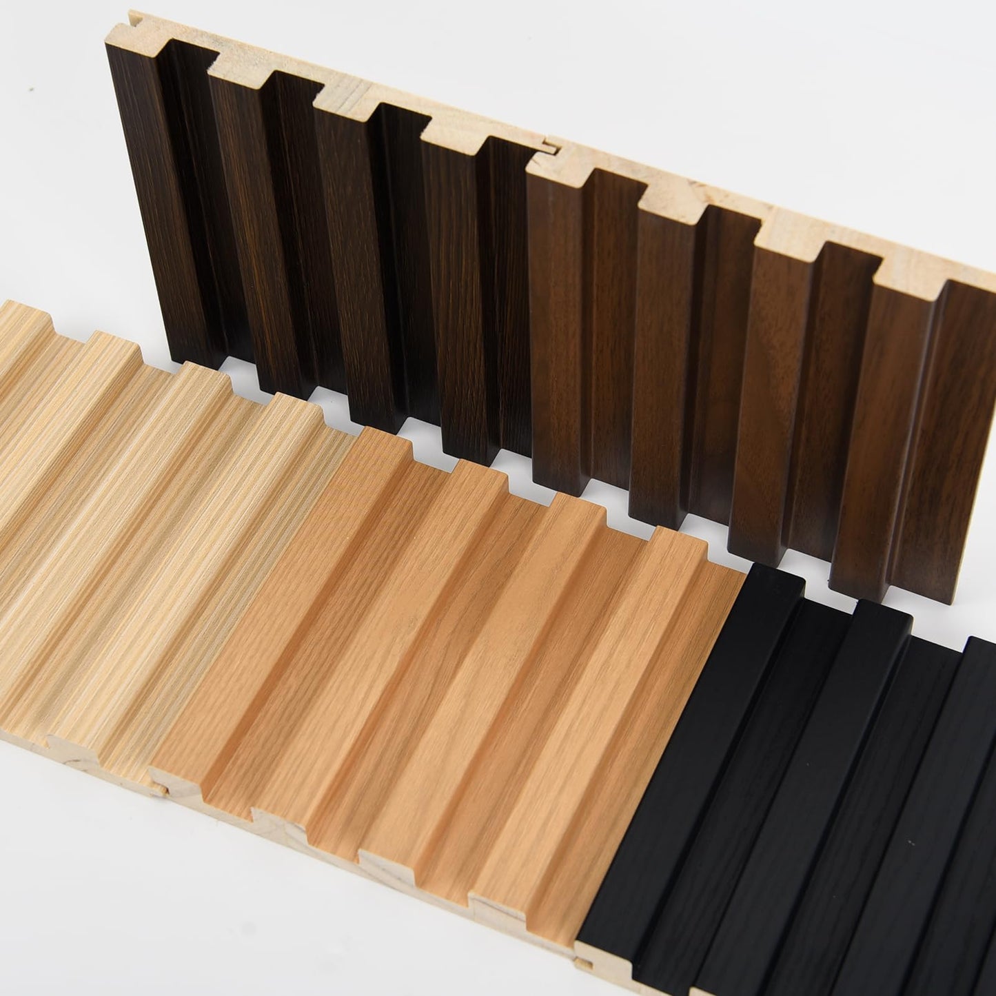 Art3d Slat Wood Wall Paneling for Interior and Ceiling Decoration - 5 Samples Pack, 6 x 5.7in.