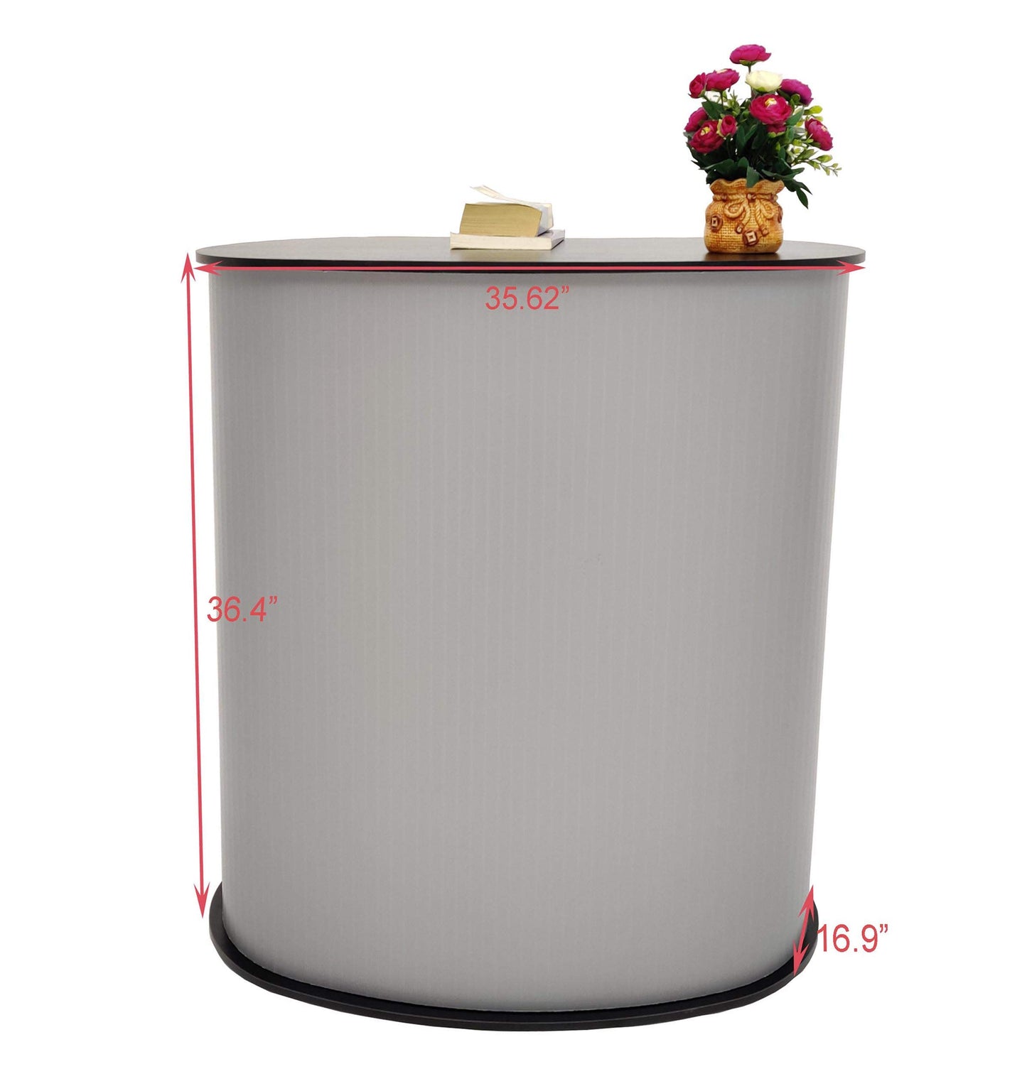 FixtureDisplays 36.4" TallX35.6 WX17 Deep Portable Lightweight Tradeshow Podium Lectern Pulpit Economy Event Party Wedding White Or Black Easy to Carry Speaker Organizer Table Countertop 15111-2D