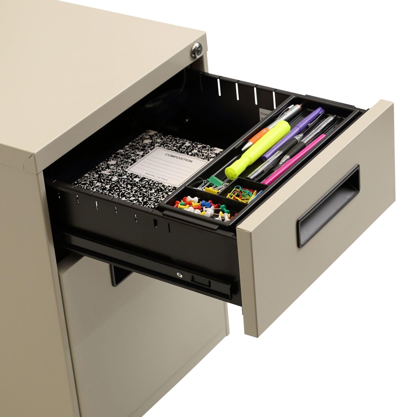 Alera ALE Two-Drawer Metal Pedestal File, 14 7/8w x 19 1/8d x 21 3/4h, Putty