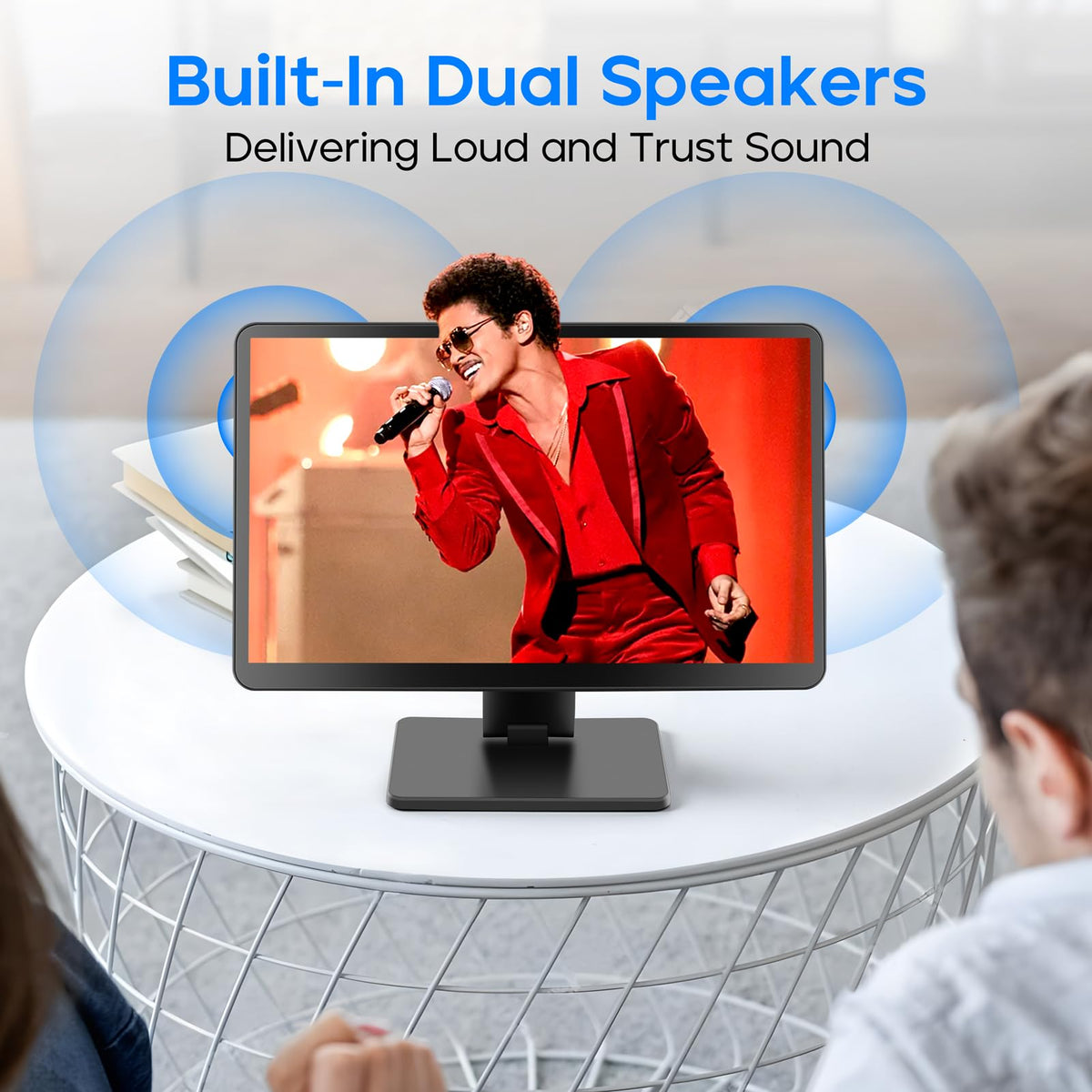 ROADOM Touch Screen Monitor with Case, 7’’ Raspberry Pi Screen, IPS FHD 1024×600,Responsive and Smooth Touch,Dual Built-in Speakers,HDMI Input,Compatible with Raspberry Pi/PC/Camera/Gaming/TV