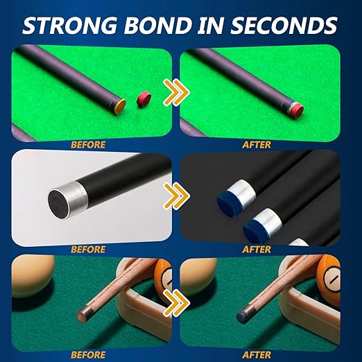 Pool Cue Tip Glue 100g, Quick Dry Billiard Cue Tip Glue