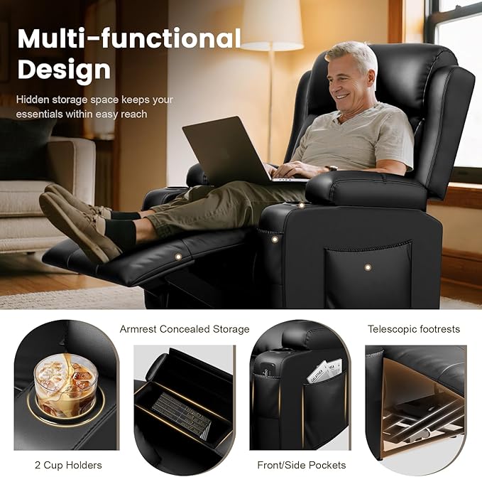 Recliner Sofa Set, Wall Hugger Couch