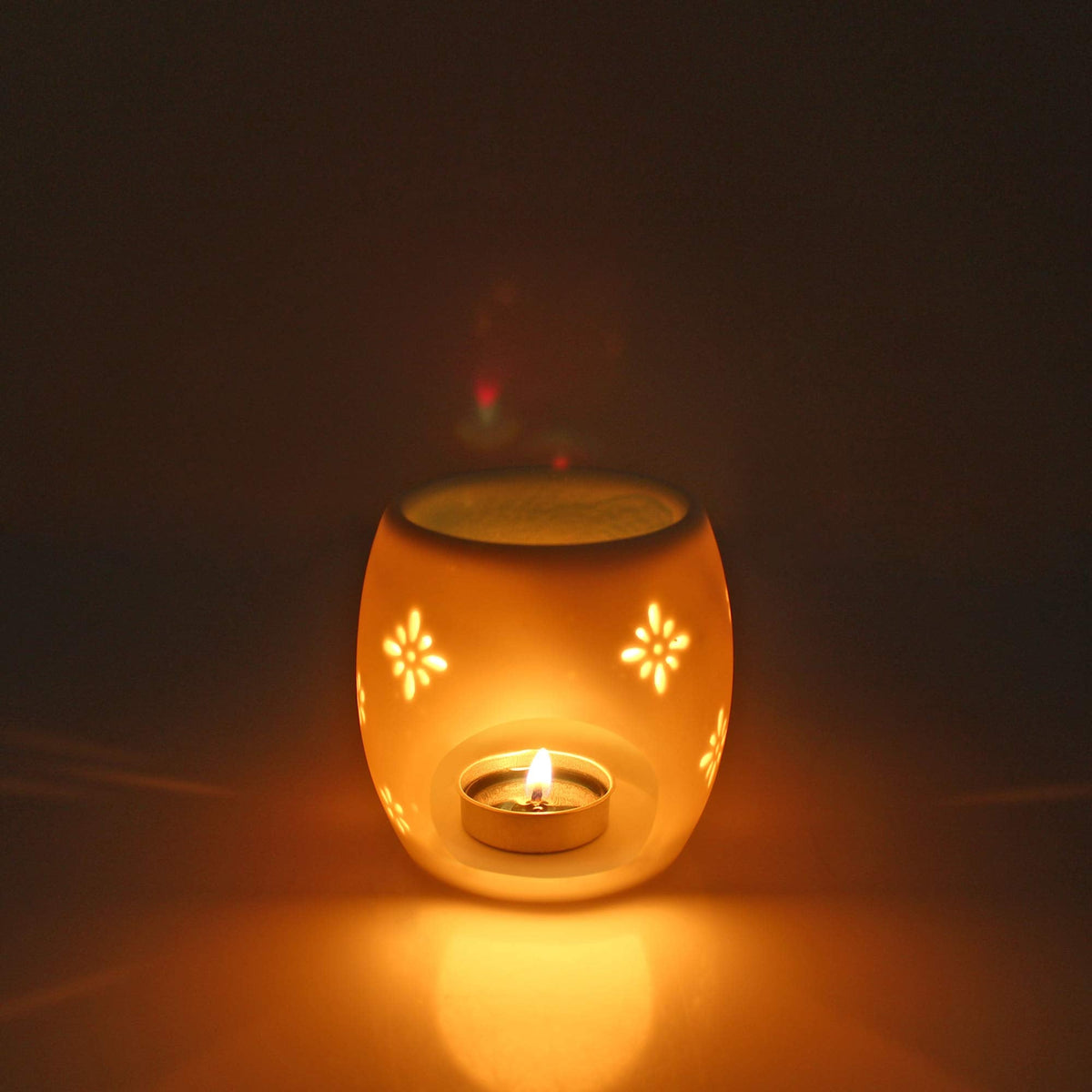 Billion Deals Ceramic Tealight Holder Essential Oil Burner Aromatherapy Wax Candle Tart Burner Warmer Diffuser
