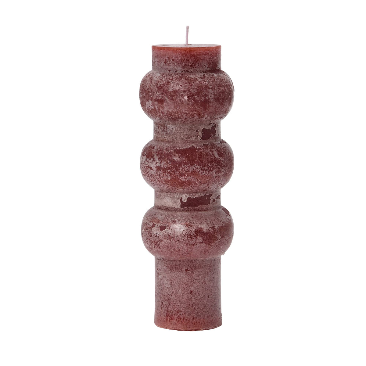 Creative Co-Op Unscented Totem Pillar, Cabernet Candles, 3" L x 3" W x 9" H, Purple