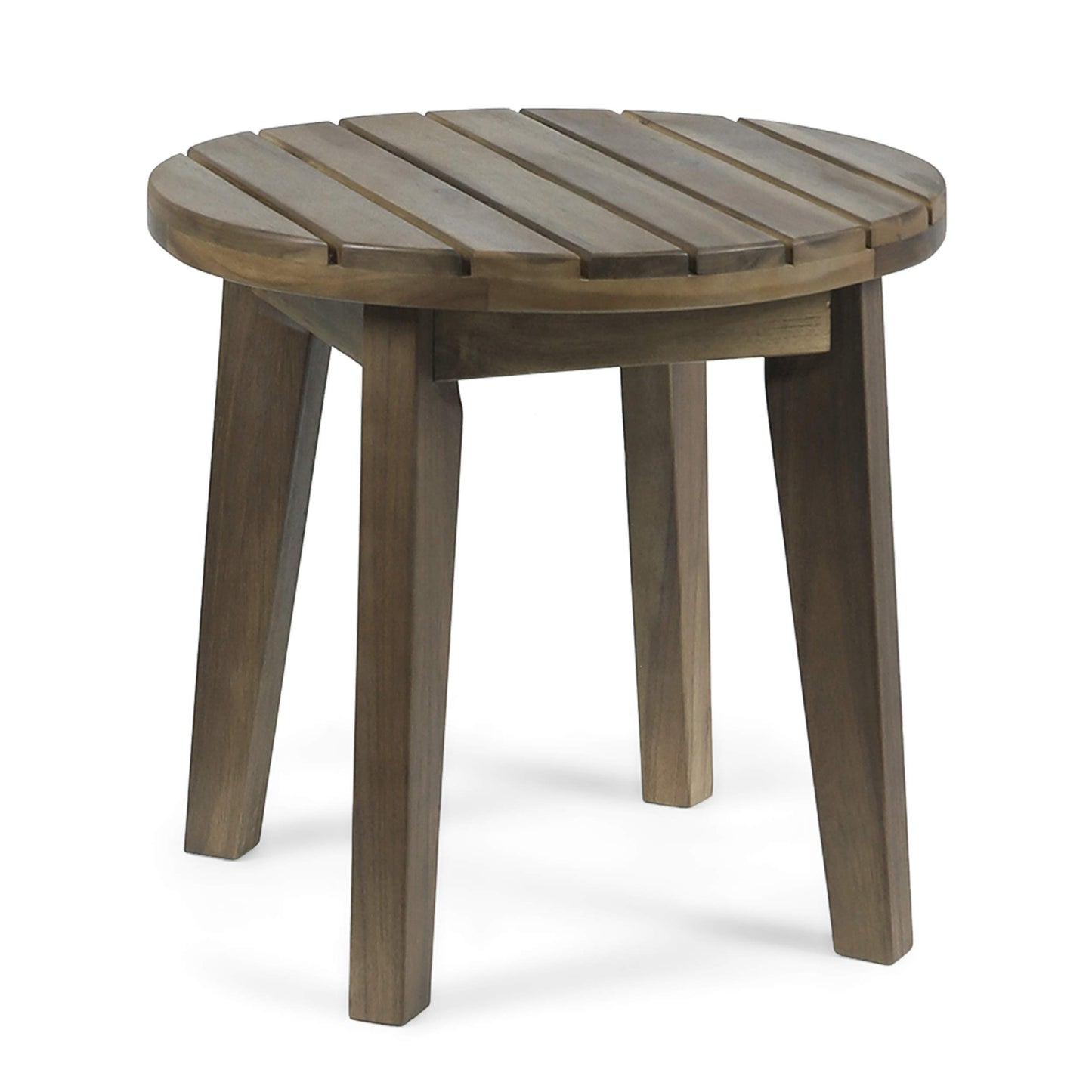 Christopher Knight Home Parker Outdoor 16" Acacia Wood Side Table, Gray Finish