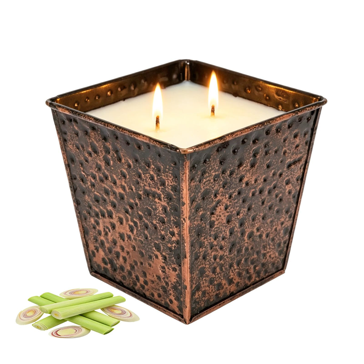 Citronella Candles Outdoor - 12.5oz Each Soy Wax, Large Double Wick Candle with 100H Burn Time for Patio, Backyard, Camping（Black Gold）