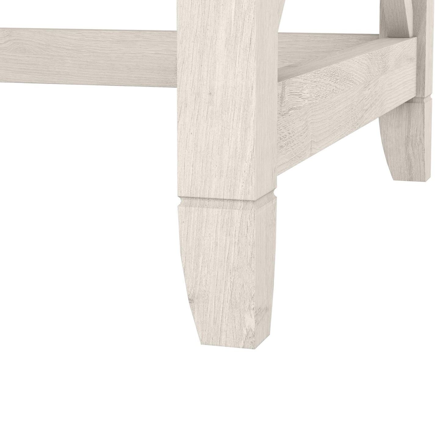Bush Home Key West 60W Modern Farmhouse L Shaped Desk in Linen White Oak, 60-Inch Corner Computer Table for Home Office Workspace