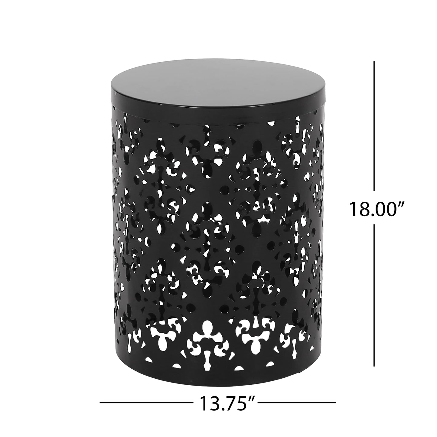 Christopher Knight Home Mathena Outdoor Side Tables - Black