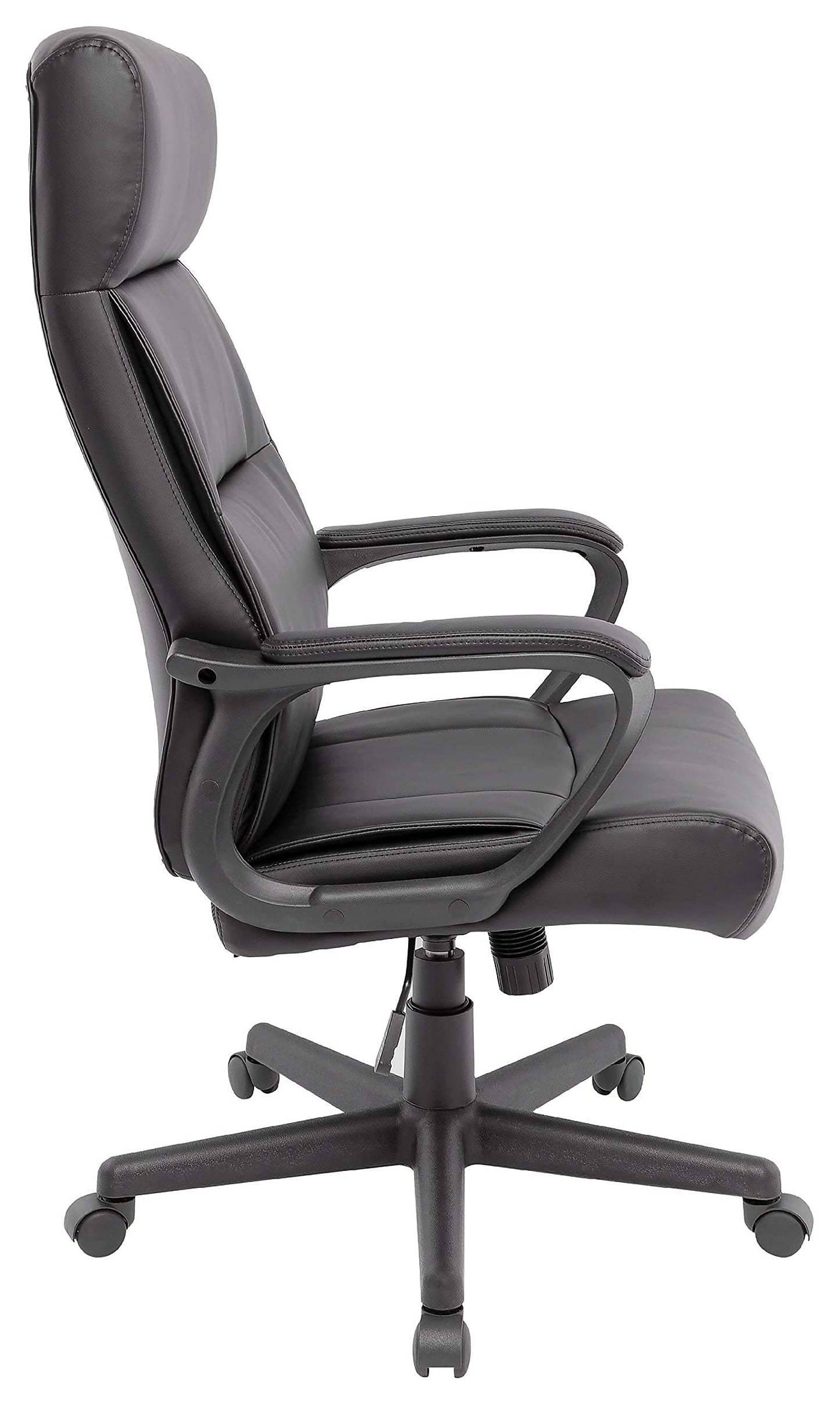 STAPLES Rutherford Ergonomic Manager & Executive Office Chair, High Back Swivel, Adjustable Height, Luxura Faux Leather, Black