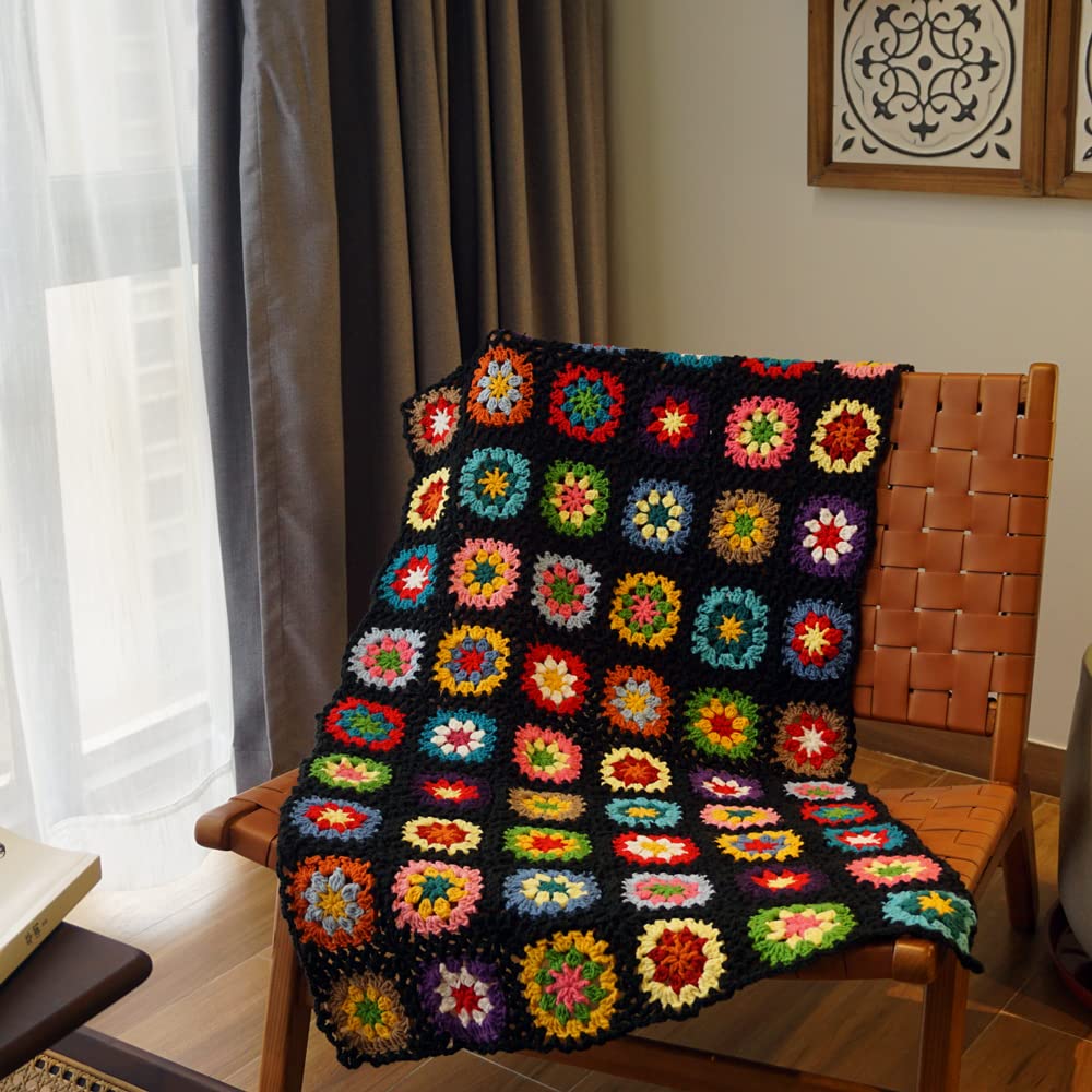 Handmade Soft Lap Blanket for Couch & Travel, Lightweight Cozy Small Blanket 47" x23", Plush Flannel Blanket for Office, Sofa, Kids & Gift