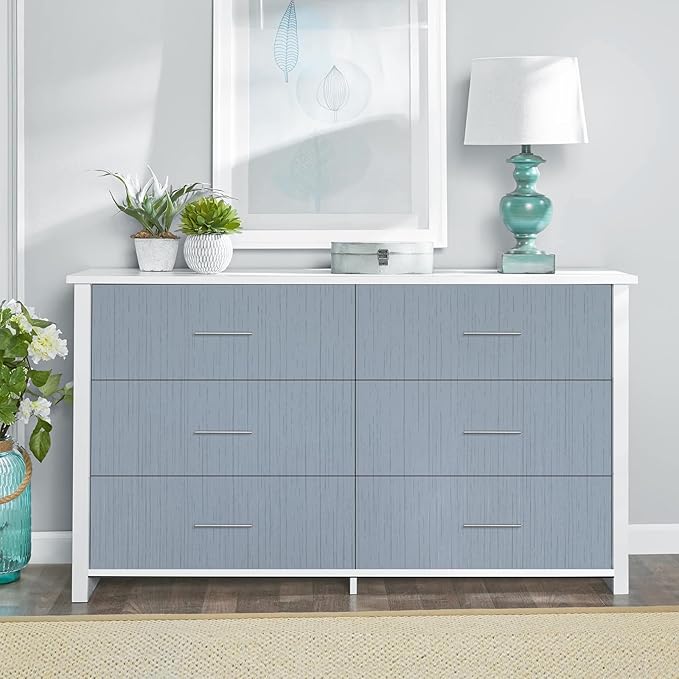 Grasscloth Peel and Stick Wallpaper Grey Blue 15.74" x 472.44" Modern Textured