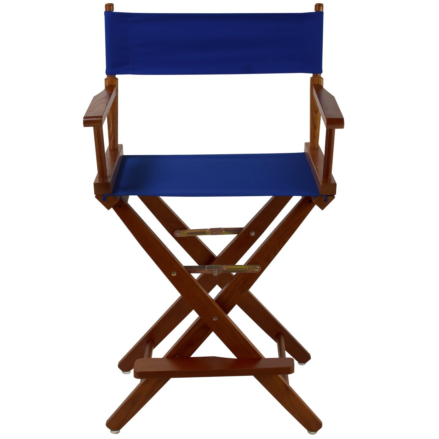 American Trails Extra-Wide Premium 24" Director's Chair Mission Oak Frame with Royal Blue Canvas, Counter Height
