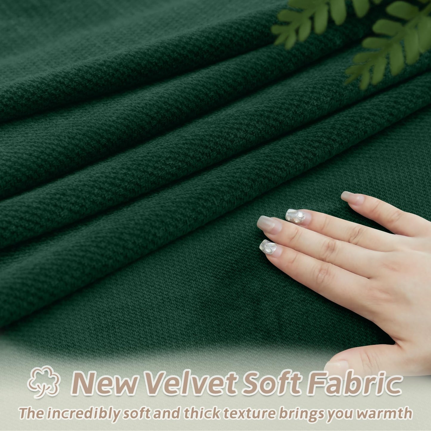 Arfntevss Sectional Recliner Couch Covers Velvet Corner Sectional Sofa Cover for Reclining Couch Stretch L Shape Recliner Slipcover Washable Middle Console Protector (1 Console Cover, Dark Green)
