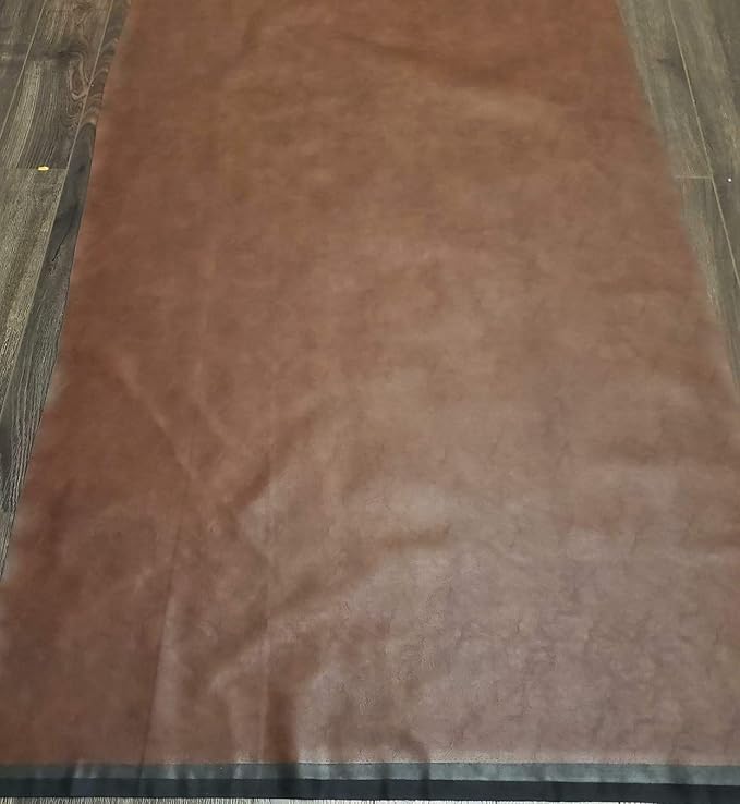 NAT Leathers | Brown Soft Faux Leather Fabric Sheet PU | 5 Yards Cut by The