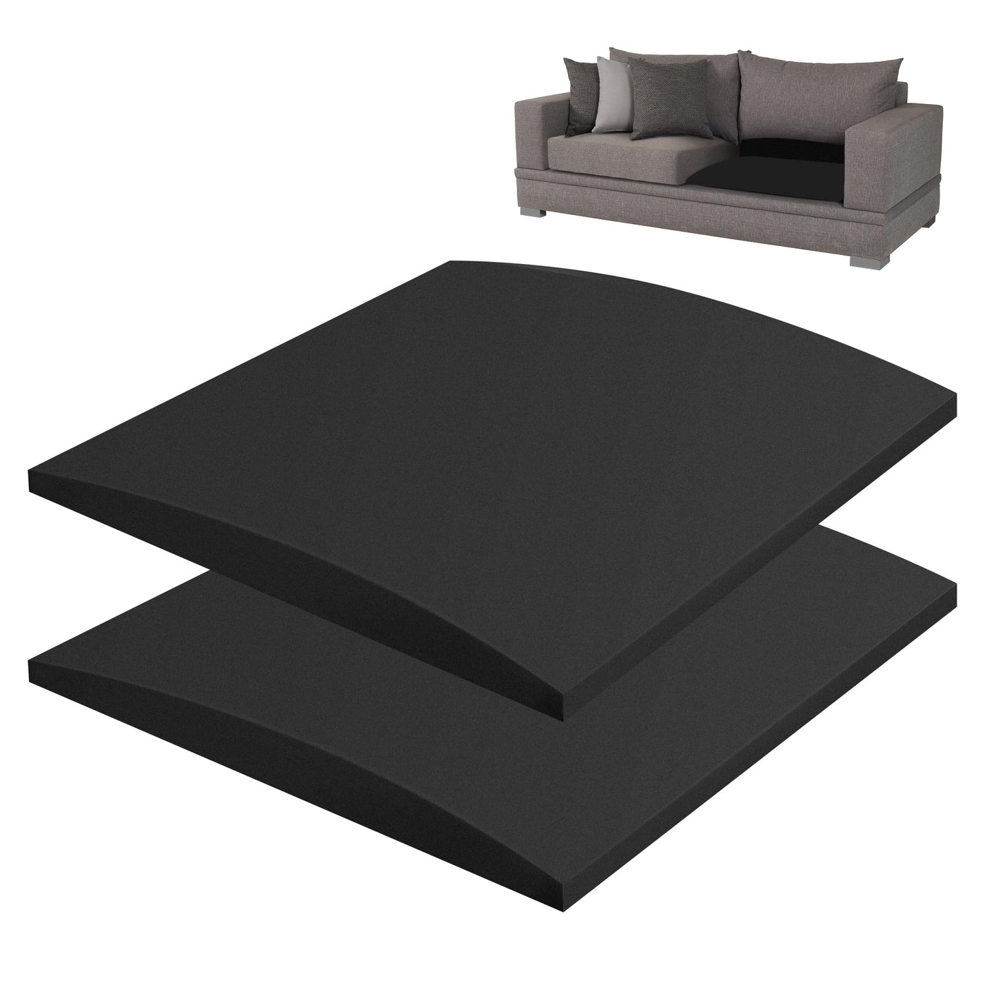 2 Pcs Furniture Seat Support 20" x 20" High-Density Foam Couch Sofa Cushion Support Cushion Sag Repair Replacement for Sofa Couch Loveseat Chair Sagging Sea