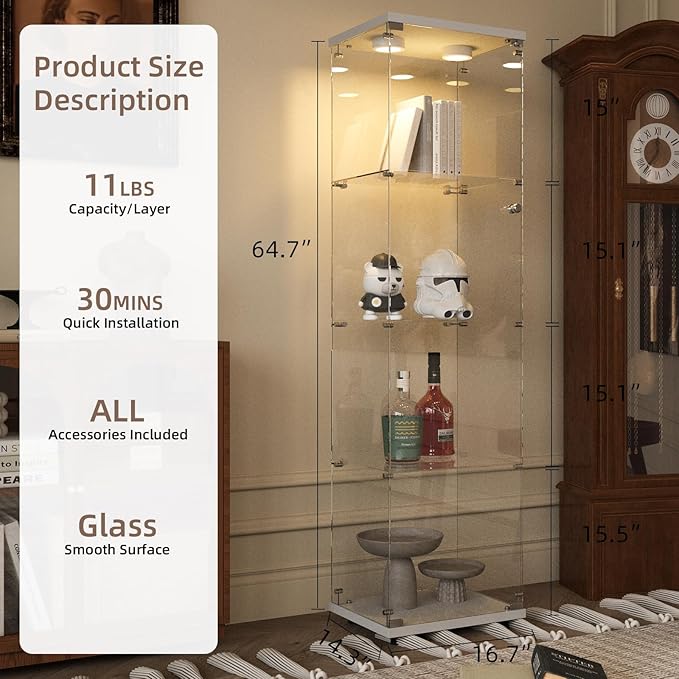 Beauty4U Glass Display Cabinet