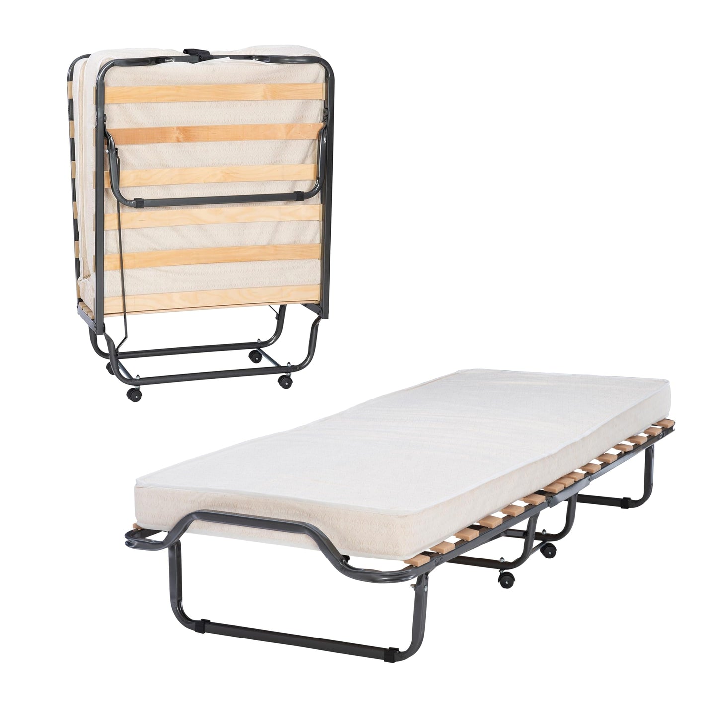 Linon Home Dcor Linon Memory Foam Luxor Folding Bed, Twin, Beige