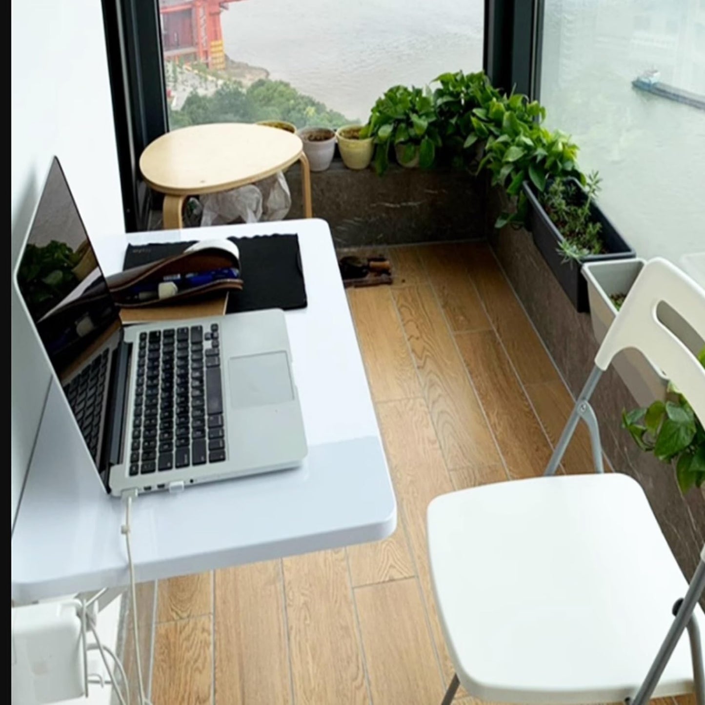 Folding Wall Mounted Murphy Desk Drop-Leaf Table, Wall Mounted Table,Space Saving Fold Down Floating Desk for Study, Bedroom (Size : W40xL70cm/W15.7xL27.6in)