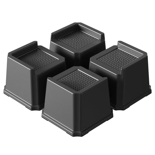 Napnapday Bed Risers 3 Inch Heavy Duty 4 Pack L-Shaped Bed Furniture Elevators 1,500 lbs Lifts Up Riser for Sofa and Table
