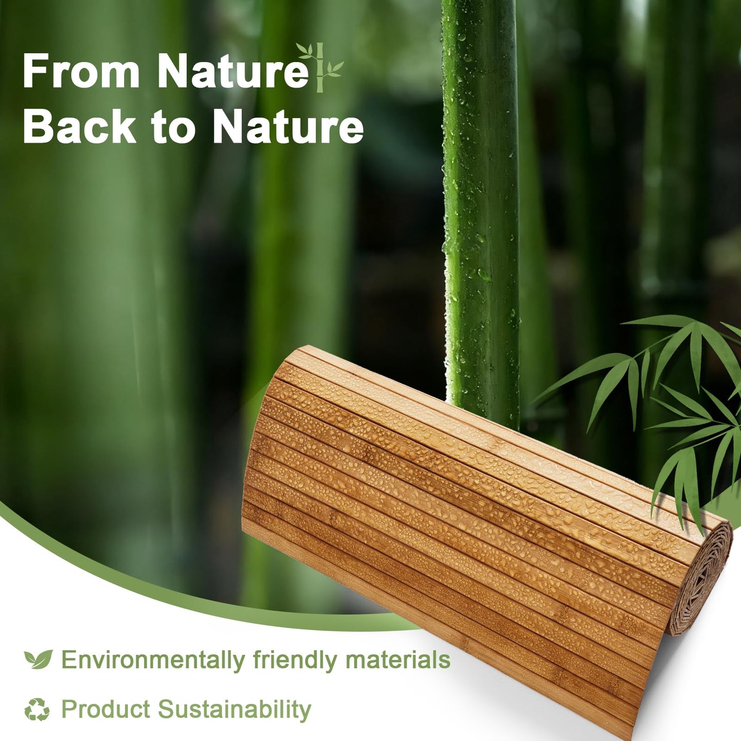 FAKILO Flexible Bamboo Wall Paneling – 16"x96" Pole Wrap for Basement Columns & Curved Walls – Paintable Wood Slat Tambour Board for Kitchen Island, Cabinet Refacing & DIY Headboards – Natural Style