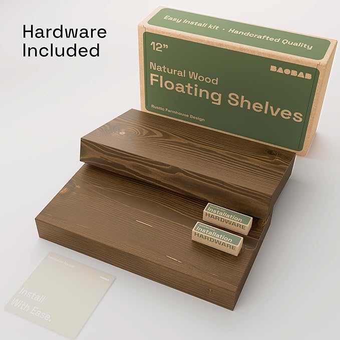 BAOBAB WORKSHOP Solid Wood Floating Shelves