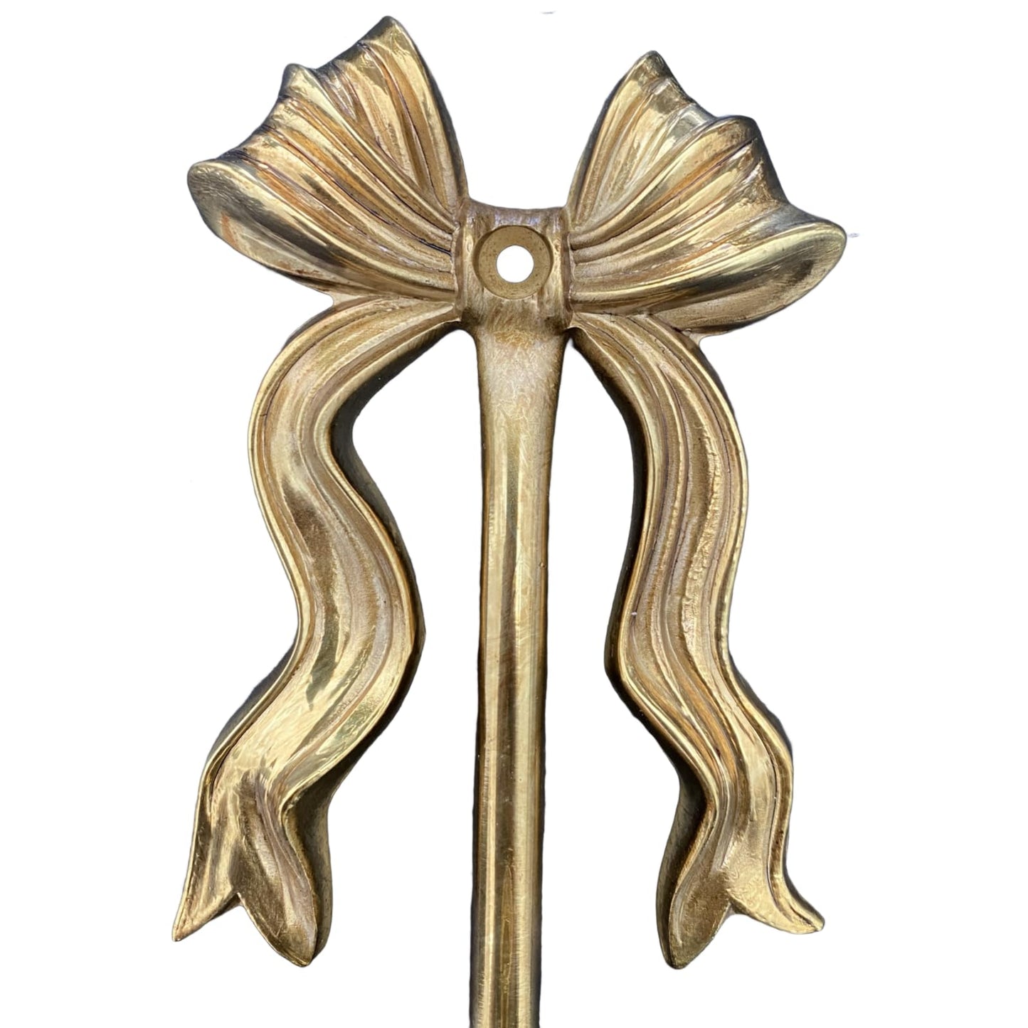 TerkCo Brass Wall Candle Sconces Wall Decor Set of 2, Antique Gold Bow Candle Stick Holders,Wall Mounted Home Decoration,for Living Room,Dining Room, Bedroom（No Candle (Gold 1)