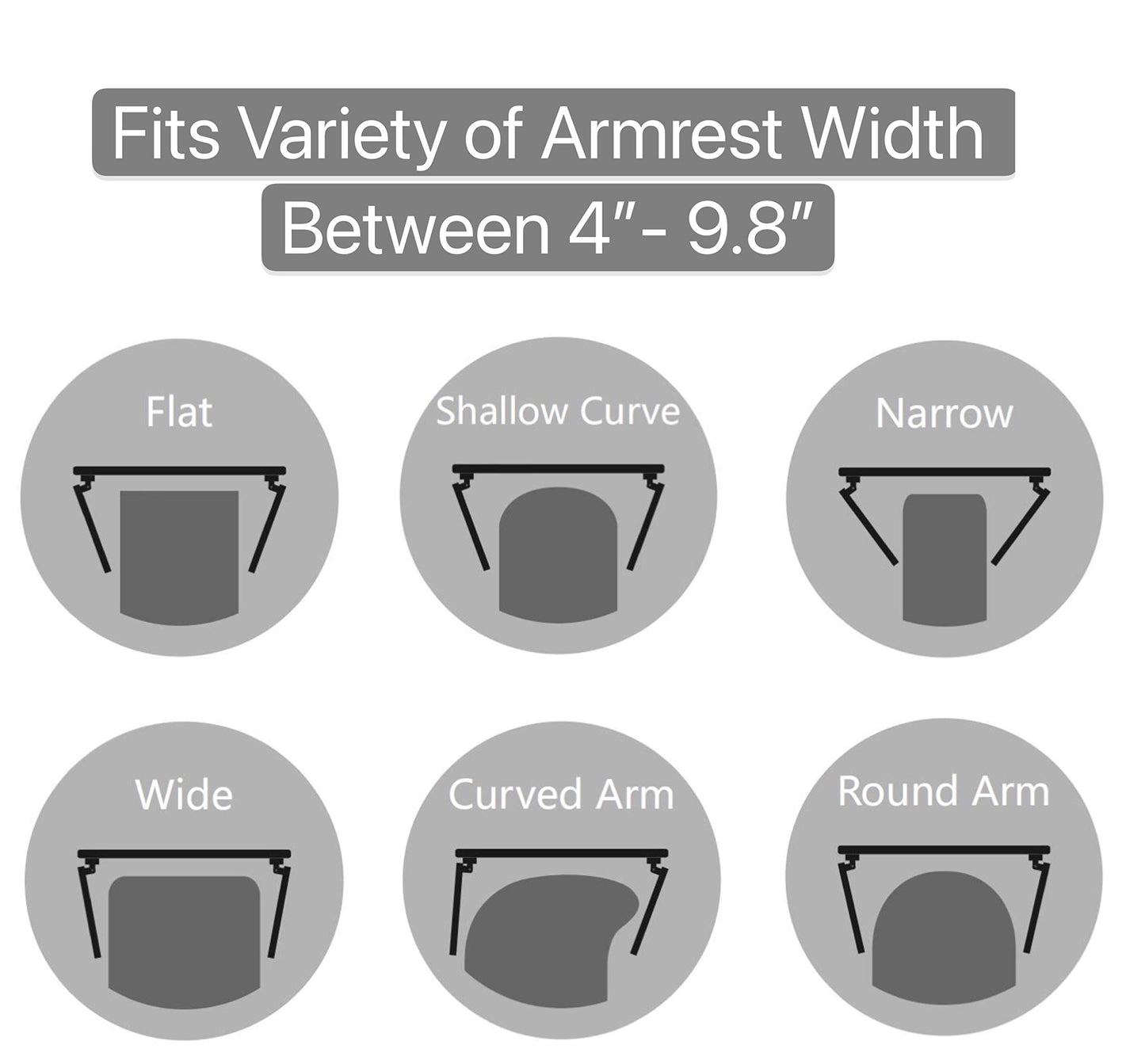 NDL Sofa Armrest Clip Table – No-Slip Couch Tray for Drinks, Snacks, Remote, Gamepads, Adjustable Armchair Table for Living Room, Bedroom, Dorm – Fits Most Armrests