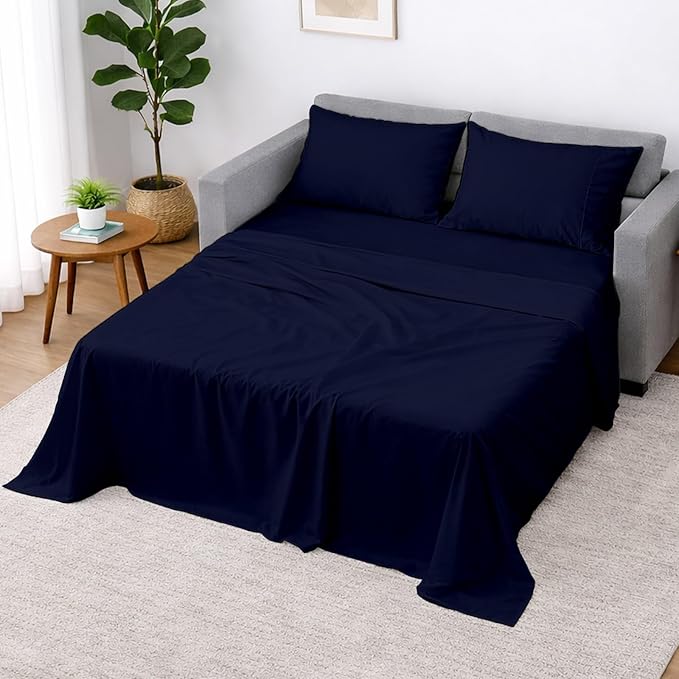 Cottington Lane Sleeper Sofa Sheets Queen Size, 4 Piece Premium Quality 100%