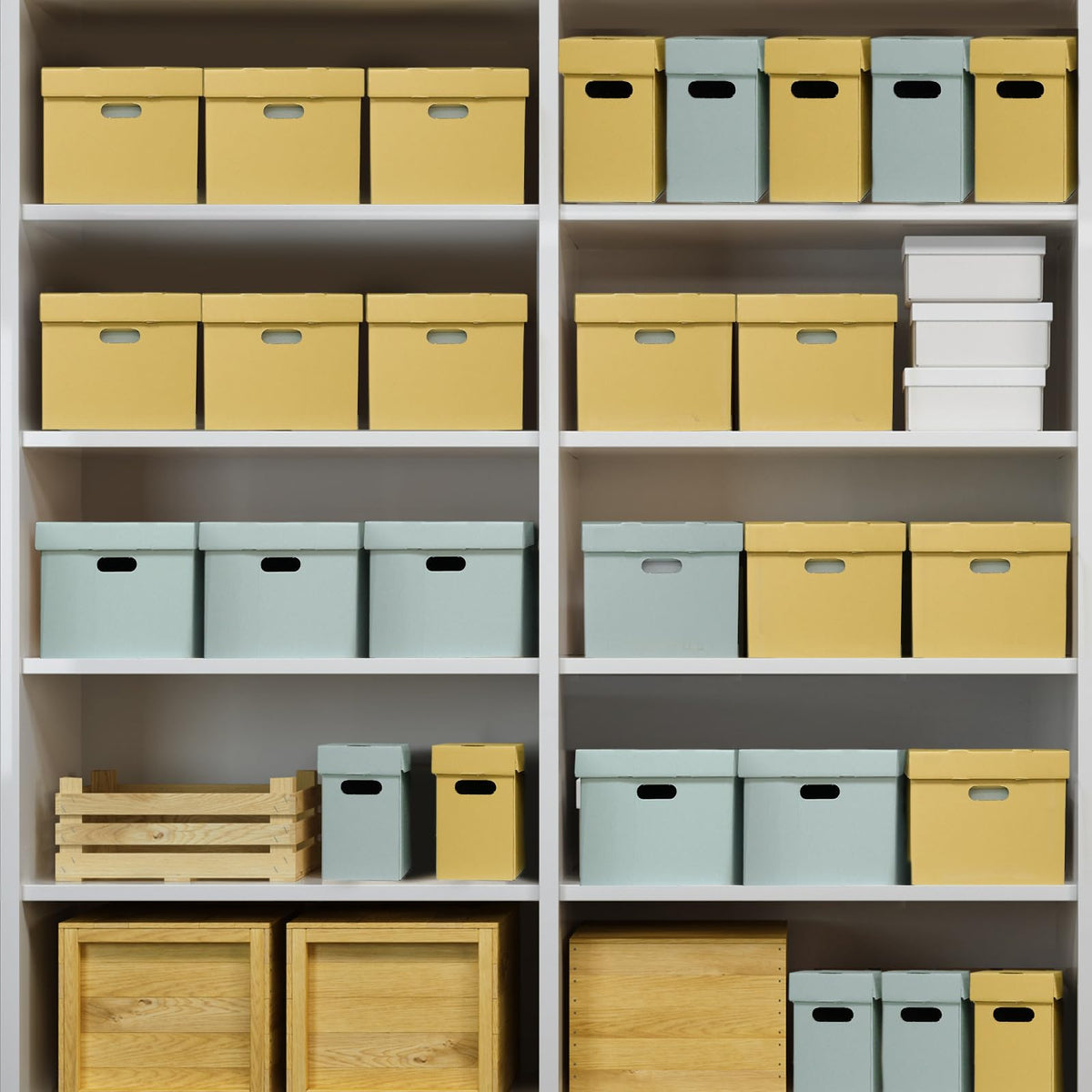 Lineco, Archival Storage Cartons, Ready-To-Assemble, for Documents or Photos, Acid-Free, Buffered Corrugated Board, 12 x 15 10 in, Tan, Pack of 5