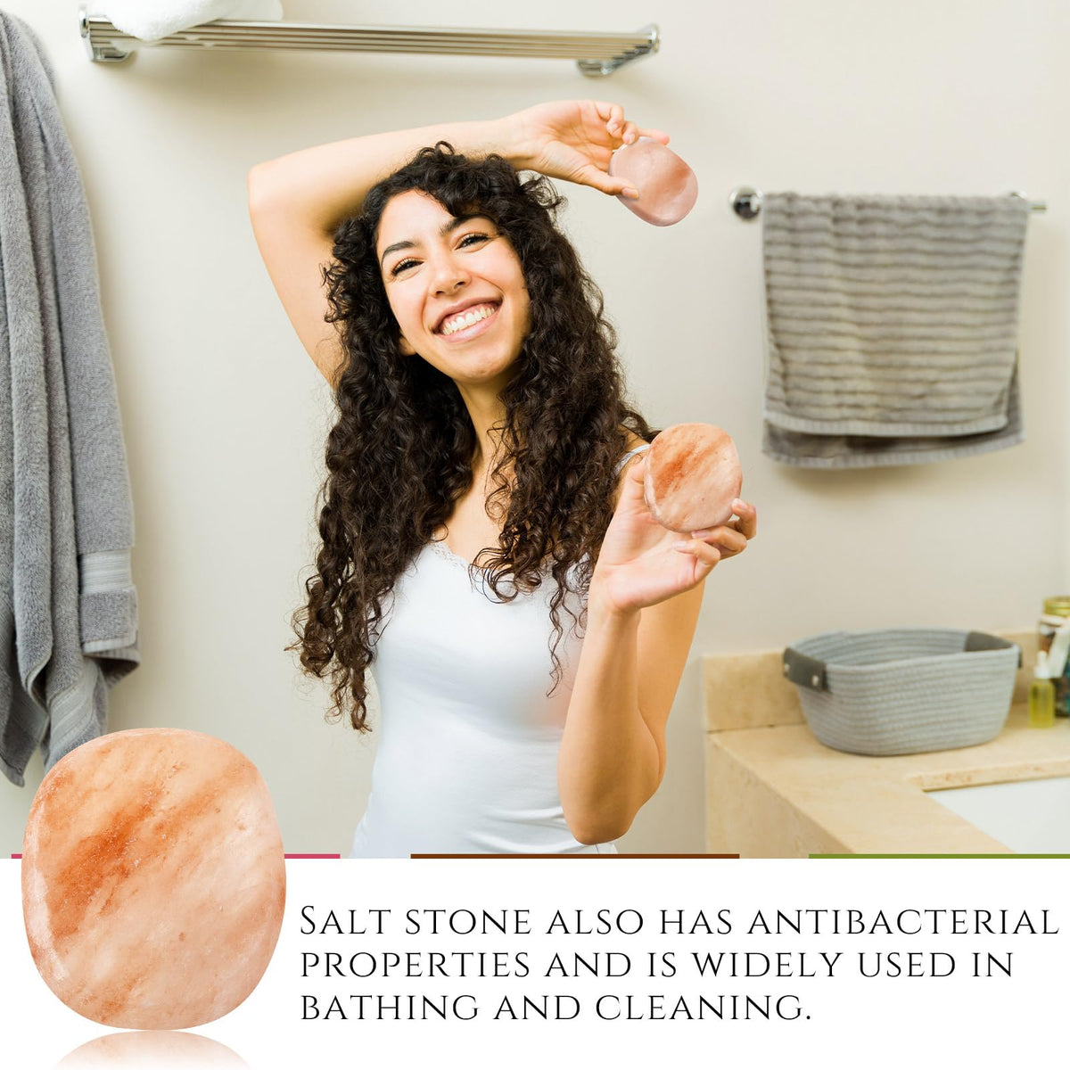 Swiffen 4 Pcs Flat Oval Massage Stone 3.5 x 1 x 2.6 Crystal Hand Carved Stone for Massages Therapy Himalayan Salt Massages Rocks Natural Pink Heated Warmer Stones for Spa Massage Salt and Sugar