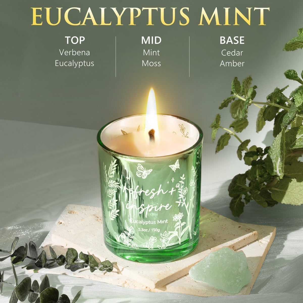 Scented Candles for Women, 3 Pack Candle Sets Soy Candles for Home Scented Holiday Votive Candle Gifts Set, Mothers Day Birthday Gifts for Women Mom Friend -Eucalyptus Mint/Bergamot Jasmin/Sage Citrus
