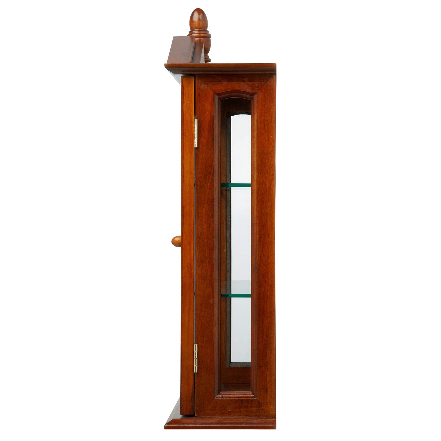 Design Toscano Amesbury Manor Glass Wall Mounted Storage Curio Cabinet, Mahogany