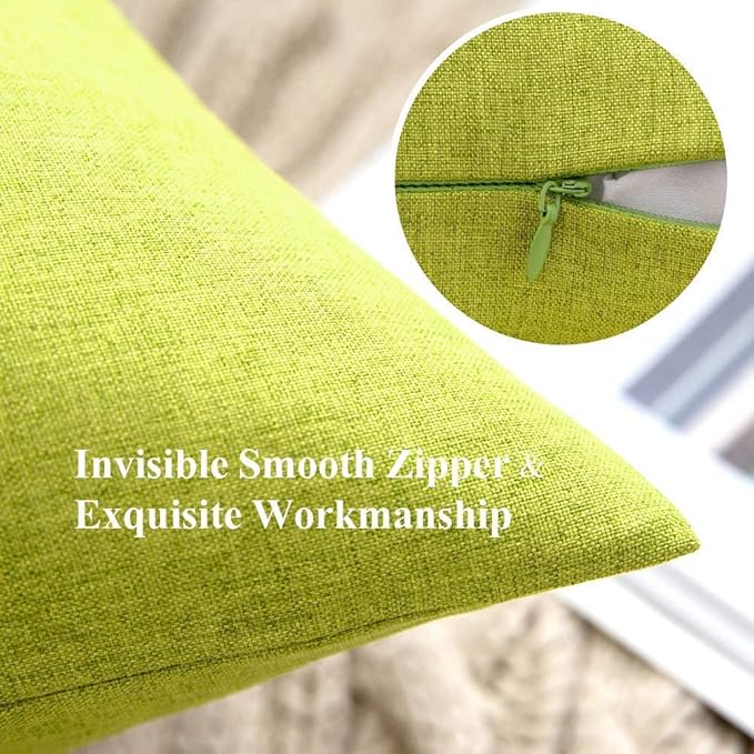 MIULEE Pack of 2 Decorative Outdoor Solid Waterproof Throw Pillow Covers Spring