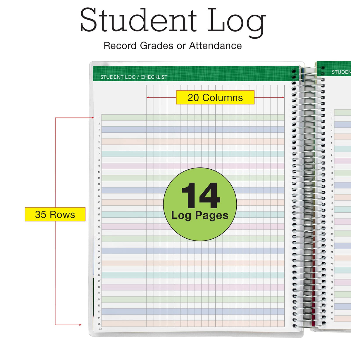 Elan Publishing Company DELUXE Undated Teacher Planner: 8.5x11 Includes 7 Periods, Page Tabs, Bookmark, Planning Stickers, Pocket Folder Daily Weekly Monthly Planner Yearly Agenda (Spring Floral)